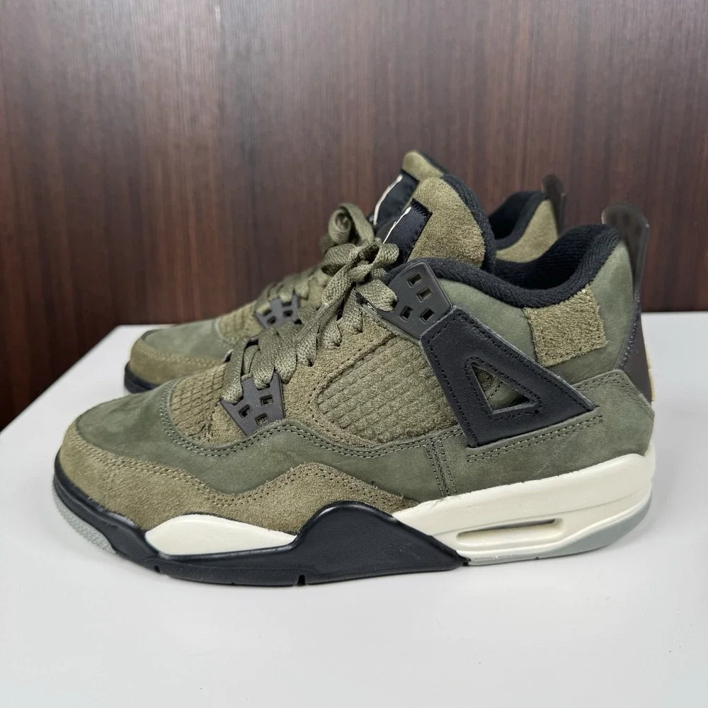 Jordan 4 Retro SE Craft Medium Olive GS FB9928-200 Kids Size 5Y Sneakers